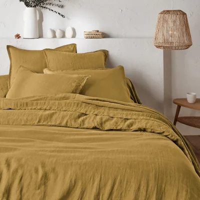 La Redoute Linot Plain 100% Washed Linen Duvet Cover