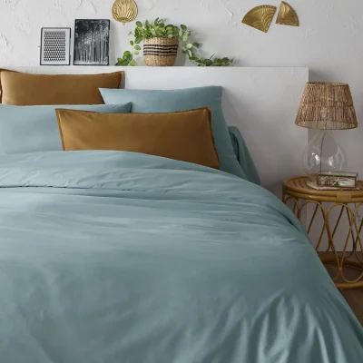La Redoute Scenario Plain Organic Cotton Percale Duvet Cover