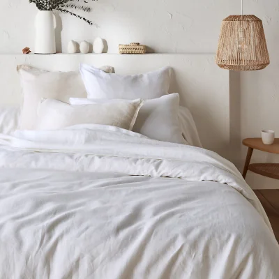 La Redoute Linot Plain 100% Washed Linen Duvet Cover