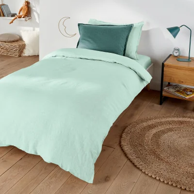 La Redoute Linot Plain 100% Washed Linen Duvet Cover
