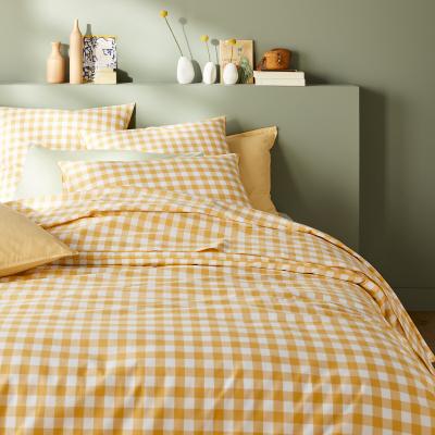 La Redoute Veldi Yellow Gingham 100% Cotton Duvet Cover