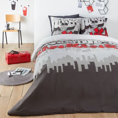La Redoute Urban Graffiti 100% Cotton Duvet Cover