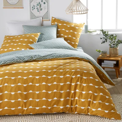 La Redoute Irun Geometric 100% Cotton Reversible Duvet Cover