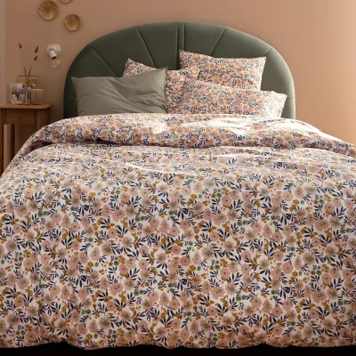 La Redoute Ohara Floral 100% Cotton Percale 200 Thread Count Duvet Cover
