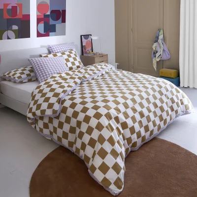 La Redoute Lismore Checked 100% Cotton Duvet Cover