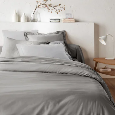 La Redoute Scénario Plain 100% Cotton Zipped Duvet Cover