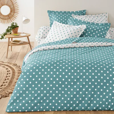 La Redoute Clarisse Spotted 100% Cotton Reversible Duvet Cover