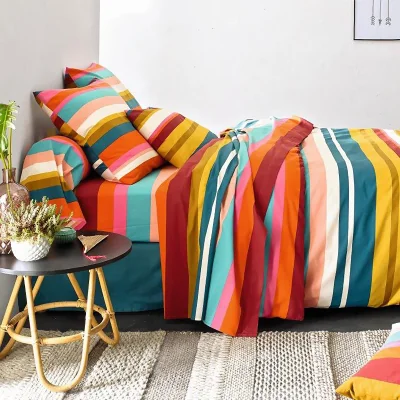 La Redoute Paraiso Striped 100% Cotton Duvet Cover