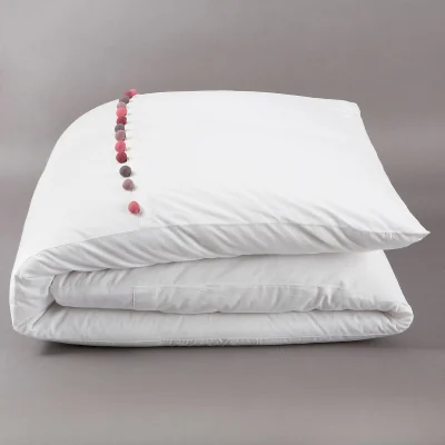 La Redoute Patati PomPom 100% Cotton Percale 400 Thread Count Duvet Cover