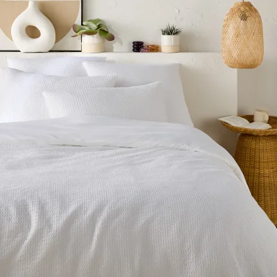 La Redoute Tifly Honeycomb Washed Cotton Duvet Cover