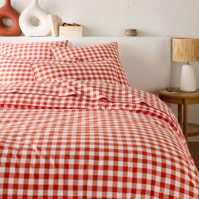 La Redoute Veldi Orange Cotton Duvet Cover