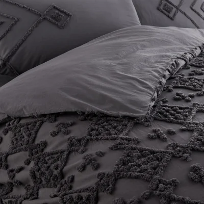 La Redoute Pintu Tufted 100% Cotton 300 Thread Count Duvet Cover