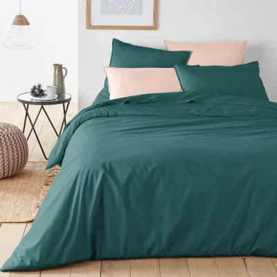 La Redoute Plain 100% Organic Cotton Percale 200 Thread Count Duvet Cover