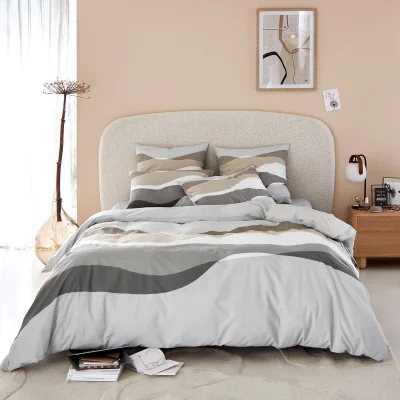 La Redoute Alma Graphic Wave 100% Cotton Duvet Cover