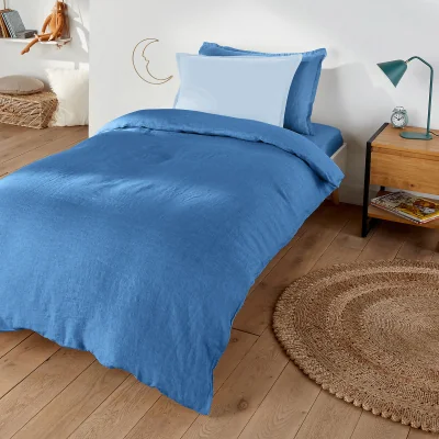 La Redoute Linot Plain 100% Washed Linen Duvet Cover