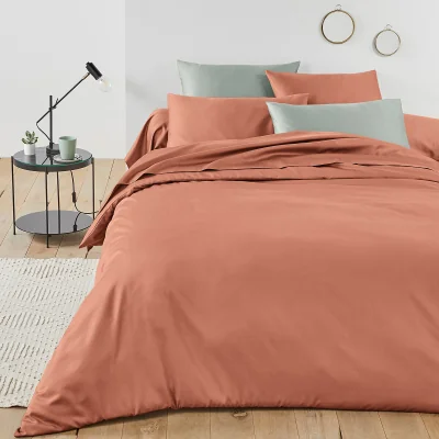 La Redoute Plain 100% Cotton Satin 300 Thread Count Duvet Cover