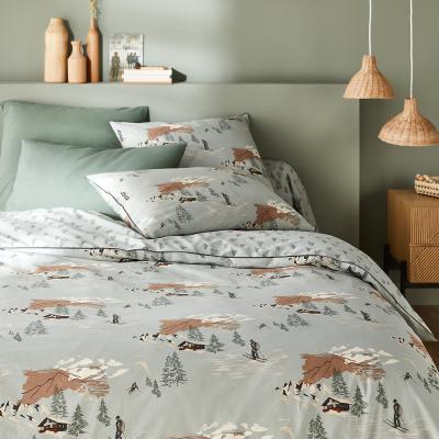 La Redoute Orvaz Alpine 100% Cotton Percale 200 Thread Count Duvet Cover