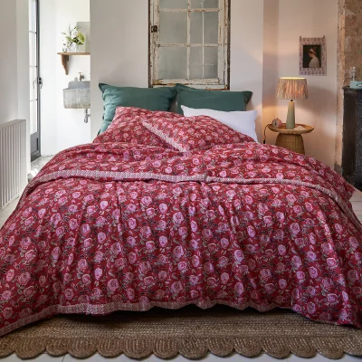 La Redoute Paolisi Floral 100% Washed Linen & Cotton Duvet Cover