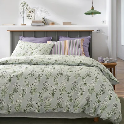 La Redoute Belloy Floral 100% Cotton Percale 200 Thread Count Duvet Cover