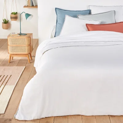 La Redoute Anya Embroidered 100% Cotton Voile 180 Thread Count Duvet Cover