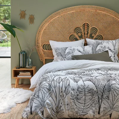La Redoute Jalapao Jungle Washed Linen Cotton Blend Duvet Cover