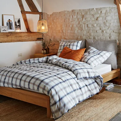 La Redoute Melvin Checked 100% Cotton Duvet Cover