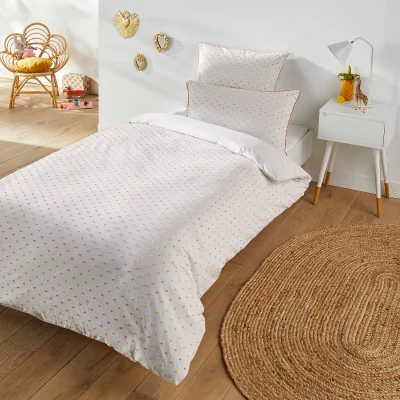 La Redoute Tutti Plumetis Spotted 100% Washed Cotton Duvet Cover