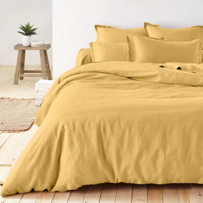 La Redoute Linot Plain 100% Washed Linen Duvet Cover