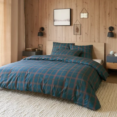 La Redoute Félicie Check Tartan 100% Cotton Duvet Cover