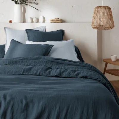 La Redoute Linot Plain 100% Washed Linen Duvet Cover