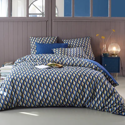 La Redoute Milano Geometric 100% Cotton Percale 200 Thread Count Duvet Cover