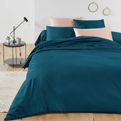 La Redoute Plain 100% Cotton Satin 300 Thread Count Duvet Cover