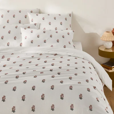 La Redoute Anda Embroidered Cotton Vintage Duvet Cover