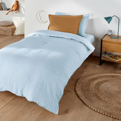 La Redoute Linot Plain 100% Washed Linen Duvet Cover