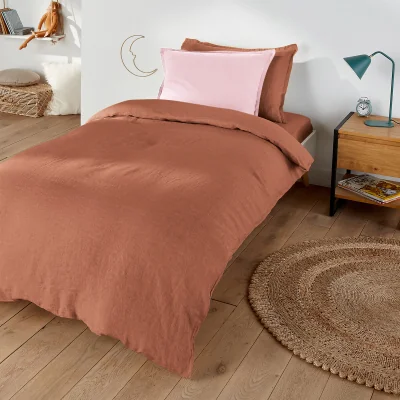 La Redoute Linot Plain 100% Washed Linen Duvet Cover