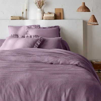 La Redoute Kumla Plain 100% Cotton Muslin Duvet Cover