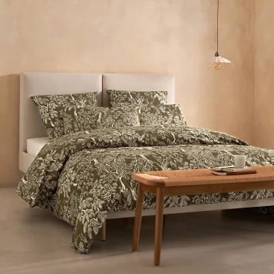 La Redoute Roxane Floral 100% Cotton Percale 200 Thread Count Duvet Cover