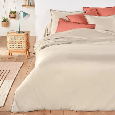 La Redoute Anya Embroidered 100% Cotton Voile 180 Thread Count Duvet Cover