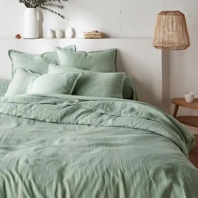 La Redoute Linot Plain 100% Washed Linen Duvet Cover