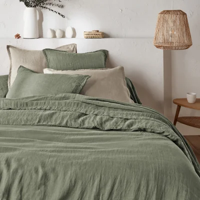La Redoute Linot Plain 100% Washed Linen Duvet Cover