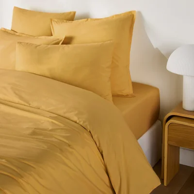 La Redoute Scenario Cotton Percale 200 Thread Count Zip-Up Duvet Cover