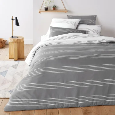 La Redoute Horizon Striped 100% Cotton Duvet Cover