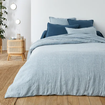 La Redoute Linot Plain 100% Washed Linen Duvet Cover
