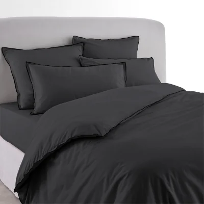La Redoute Plain 100% Washed Organic Cotton Voile 400 Thread Count Duvet Cover
