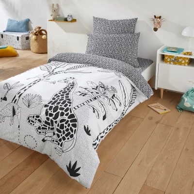 La Redoute Maceo Animal 100% Cotton Percale 200 Thread Count Duvet Cover