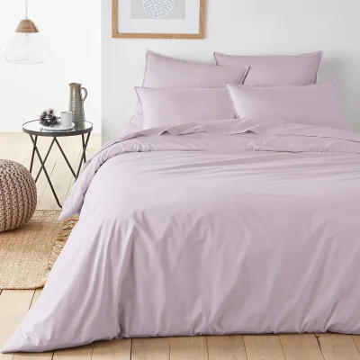 La Redoute Plain 100% Organic Cotton Percale 200 Thread Count Duvet Cover