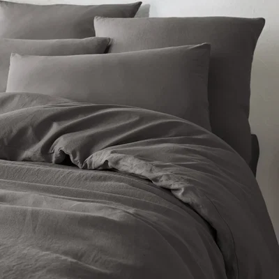 La Redoute Annaba Two-Sided Washed Linen & Cotton Duvet Cover