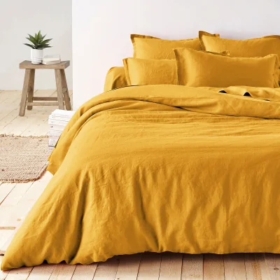 La Redoute Linot Plain 100% Washed Linen Duvet Cover