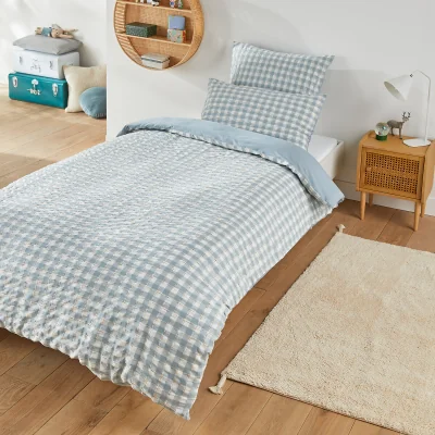 La Redoute Camilien Checked 100% Cotton Duvet Cover