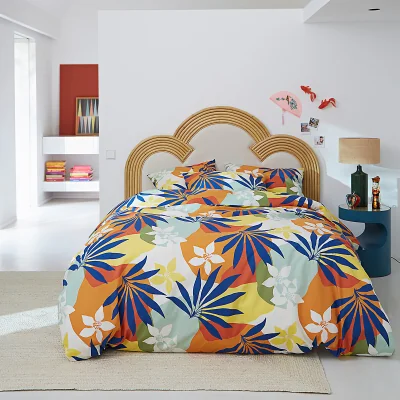 La Redoute Sola Tropical 100% Cotton Percale 200 Thread Count Duvet Cover